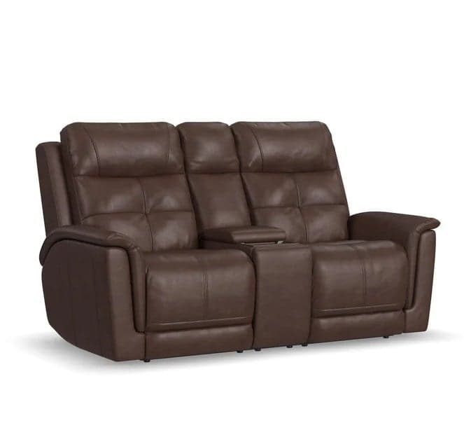 Ranger Leather Reclining Loveseat with Triple Power, Heat & Massage in 439-70