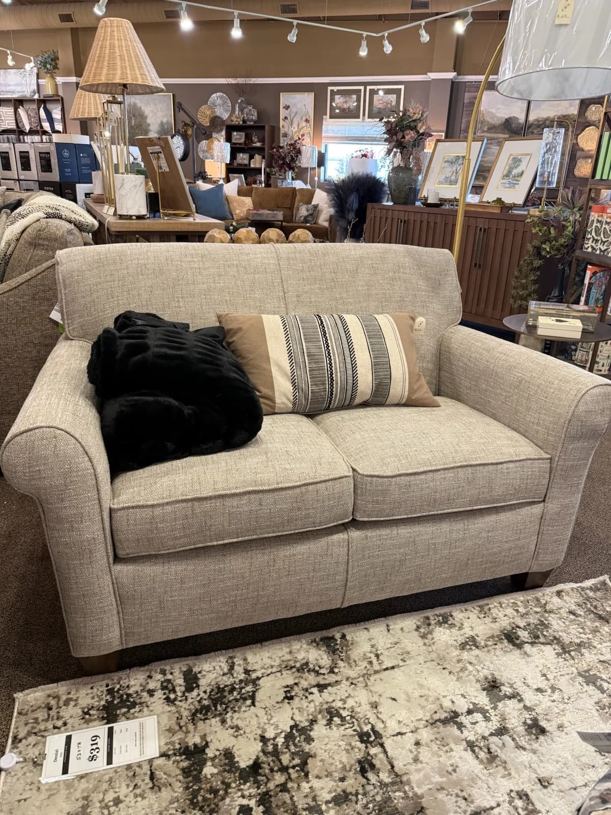 Dana Fabric Loveseat in 054-80